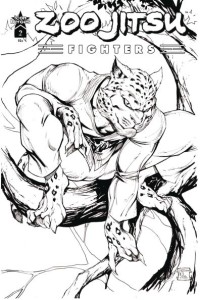 ZOO JITSU FIGHTERS #2 (OF 4) CVR G GARZA B&W
