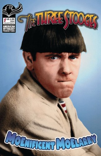 THREE STOOGES MOENIFICENT MOELARKY CVR B COLOR PHOTO