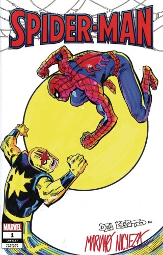 DF MARVEL CVR ART SGN & REMARK SPIDER-MAN & NOVA SKETCH