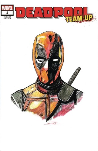 DF MARVEL CVR ART SGN & REMARK DEADPOOL SKETCH