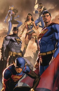 DF JUSTICE LEAGUE UNLIMITED #7 SUPERSMASH-UP VAR WAID SGN