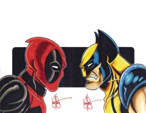 DF MARVEL CVR ART SGN & REMARK DEADPOOL WOLVERINE SKETCH