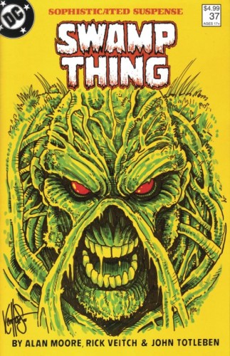 DF SAGA OF SWAMP THING #37 HAESER SGN & REMARK SWAMP SKET