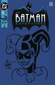DF BATMAN ADV #12 HAESER S&N & REMARK HARLEY QUINN SKETCH
