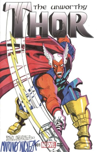 DF MYSTERY MARVEL CVR ART NICIEZA & DELBEATO SGN & REMARK