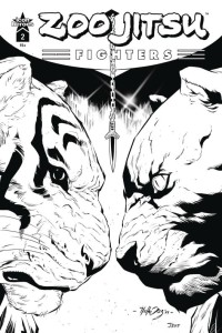 ZOO JITSU FIGHTERS #2 (OF 4) CVR E DIAZ B&W