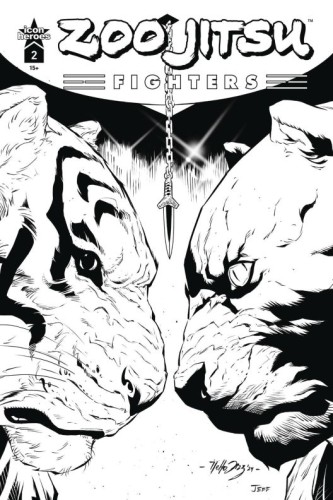 ZOO JITSU FIGHTERS #2 (OF 4) CVR E DIAZ B&W