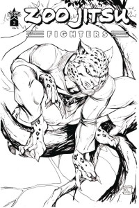 ZOO JITSU FIGHTERS #2 (OF 4) CVR G GARZA B&W