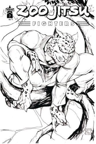 ZOO JITSU FIGHTERS #2 (OF 4) CVR G GARZA B&W