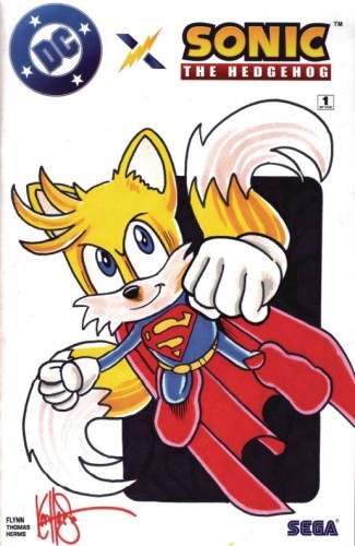 DF DC X SONIC THE HEDGEHOG #1 SGN & REMARK HAESER SUPERTAILS