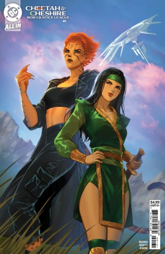 CHEETAH AND CHESHIRE ROB THE JUSTICE LEAGUE #1 (OF 6) CVR C LESLEY LEIRIX LI CARD STOCK VAR