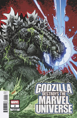 GODZILLA DESTROYS THE MARVEL UNIVERSE #2 FAN FAVORITE VAR