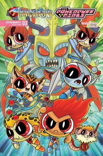 THUNDERCATS POWERPUFF GIRLS #3 CVR K FOC BONUS KEN HAESER ORIGINAL VAR