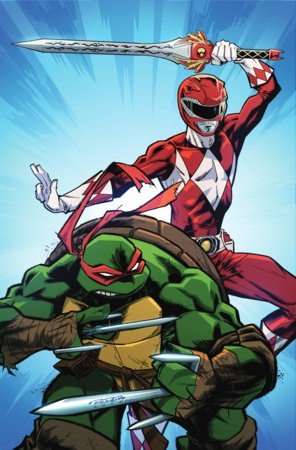 MIGHTY MORPHIN POWER RANGERS/TEENAGE MUTANT NINJA TURTLES III #2 L UNLIMITED VAR (FULL ART, RANDOLPH)
