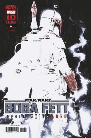 STAR WARS BOBA FETT - BLACK WHITE & RED #1 KAARE ANDREWS VAR