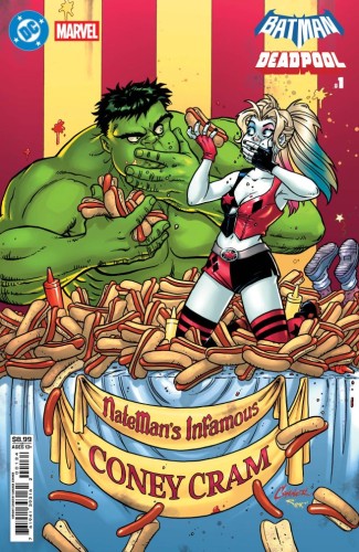 DC MARVEL BATMAN DEADPOOL #1 (ONE SHOT) CVR F AMANDA CONNER HARLEY QUINN HULK CARD STOCK VAR