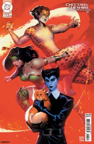 CHEETAH AND CHESHIRE ROB THE JUSTICE LEAGUE #3 (OF 6) CVR C NOOBOVICH CARD STOCK VAR