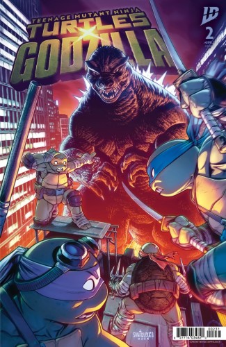 TEENAGE MUTANT NINJA TURTLES X GODZILLA #2 VAR C (SANTOLOUCO)