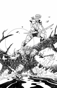 VIKING MOON #2 (OF 5) CVR F PHILLIPPE XAVIER YOUNGBLOOD TEAM UP B&W VIRGIN VAR