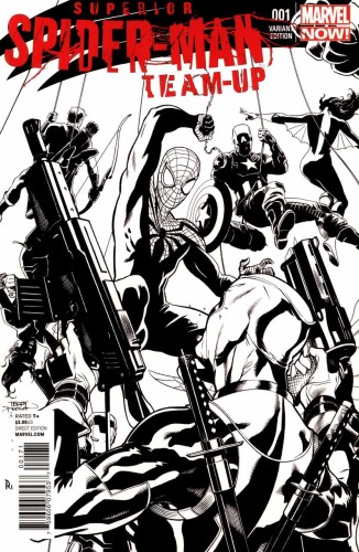 SUPERIOR SPIDER-MAN TEAM UP #1 PARTY B&W VAR