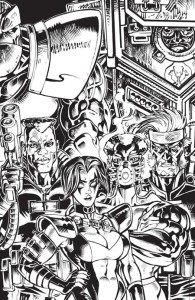 FREE PLANET #7 CVR E JED DOUGHERTY YOUNGBLOOD TEAM UP B&W VIRGIN VAR