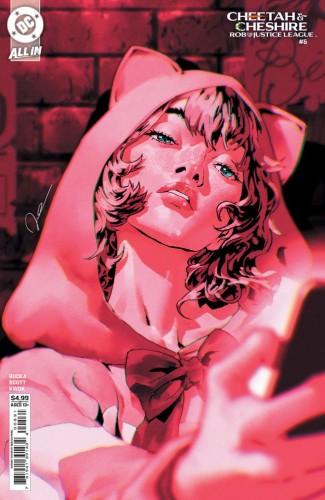 CHEETAH AND CHESHIRE ROB THE JUSTICE LEAGUE #5 (OF 6) CVR B GERALD PAREL CARD STOCK VAR