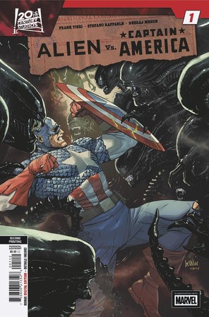 ALIEN VS. CAPTAIN AMERICA #1 LEINIL FRANCIS YU 2ND PRINTING VAR