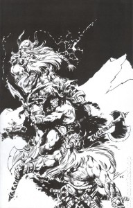 CONAN THE BARBARIAN #25 CVR I INC 1:5 ROBERTO DE LA TORRE B&W VAR