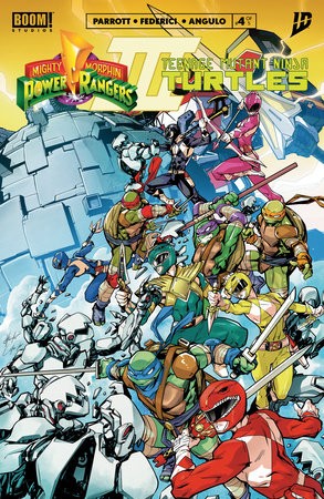 MIGHTY MORPHIN POWER RANGERS/TEENAGE MUTANT NINJA TURTLES III #4 B VAR (DRESSED, PRASETYA)