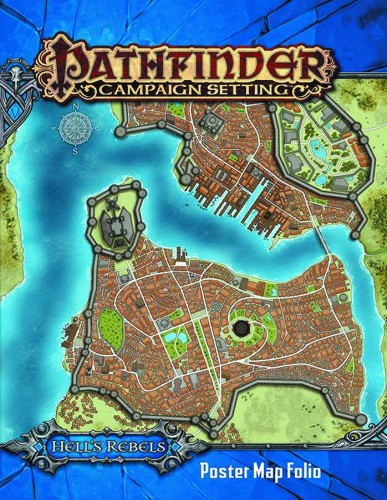 PATHFINDER CAMPAIGN SETTING HELLS REBELS POSTER MAP FOLIO