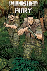 PUNISHER & FURY MAX BY GARTH ENNIS OMNIBUS VARIANT JACEN BURROWS COVER [DM ONLY] HC