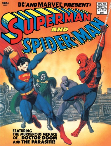 DC AND MARVEL PRESENT SUPERMAN AND SPIDER-MAN (MARVEL TREASURY EDITION #28) #1 FACSIMILE EDITION CVR C JOHN ROMITA SR & BOB LARKIN FOIL VAR