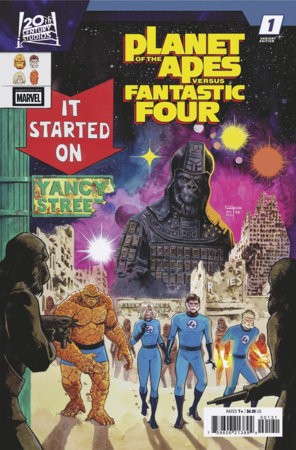 PLANET OF THE APES VS. FANTASTIC FOUR #1 GERMAN PERALTA HOMAGE VAR