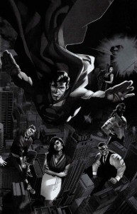 SUPERMAN #1 One Per Store Campbell B&W Wraparound Foil Virgin Var