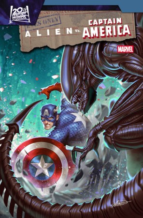 ALIEN VS. CAPTAIN AMERICA #4 MATEUS MANHANINI VAR
