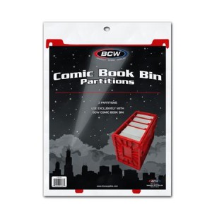 BCW Comic Book Bin Partitions Red (Separatory do plastikowego pudła)