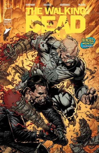 WALKING DEAD DELUXE #132 CVR F DAVID FINCH & DAVE MCCAIG INVINCIBLE TEAM UP VAR