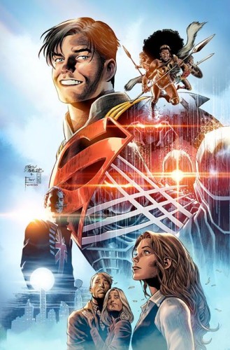 SUPERMAN #37 CVR E EDDY BARROWS THINGS TO COME CARD STOCK VAR (THE REIGN OF THE SUPERBOYS)