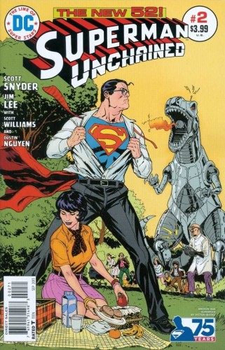 SUPERMAN UNCHAINED #2 75TH ANNIV VAR ED BRONZE AGE