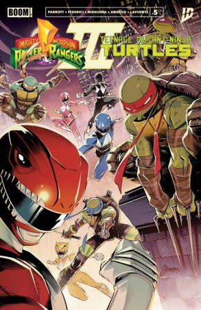 MIGHTY MORPHIN POWER RANGERS/TEENAGE MUTANT NINJA TURTLES III #5 A MAIN (DRESSED, ZONNO)