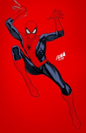 AMAZING SPIDER-MAN #21 50 COPY DAVID NAKAYAMA COLOR BLOCK RED VIRGIN VAR