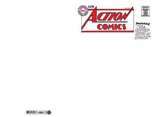 ACTION COMICS #242 FACSIMILE EDITION CVR B BLANK CARD STOCK VAR