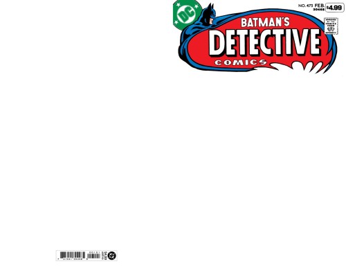 DETECTIVE COMICS #475 FACSIMILE EDITION CVR B BLANK CARD STOCK VAR (2026 EDITION)