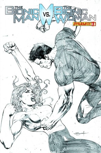 BIONIC MAN VS BIONIC WOMAN #1 25 COPY SYAF PENCIL INCV