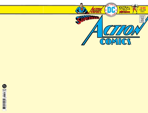 ACTION COMICS #454 FACSIMILE EDITION CVR B BLANK CARD STOCK VAR
