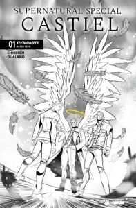 SUPERNATURAL SPECIAL CASTIEL #1 (ONE SHOT) CVR H INC 1:10 PASQUALE QUALANO LINE ART VAR