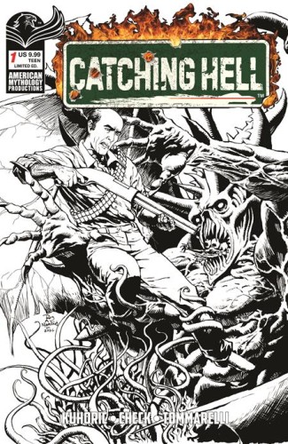 CATCHING HELL FEAT REGGIE BANNISTER #1 CVR F ROY ALLAN MARTINEZ B&W LIMITED EDITION VAR
