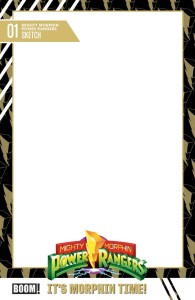 MIGHTY MORPHIN POWER RANGERS (2026) #1 D TRADING CARD BLANK SKETCH VAR