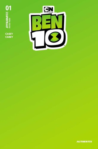 BEN 10 #1 CVR R GREEN BLANK AUTHENTIX VAR