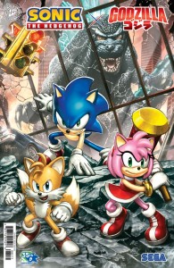 SONIC THE HEDGEHOG X GODZILLA #1 VAR E (SUAYAN)